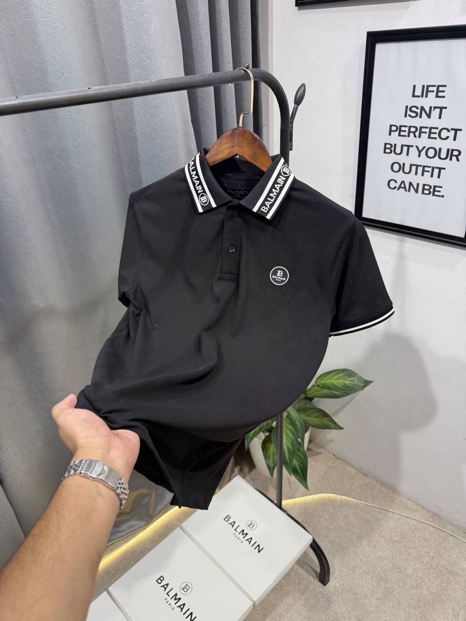 Balman imported box pack polo tshirt black