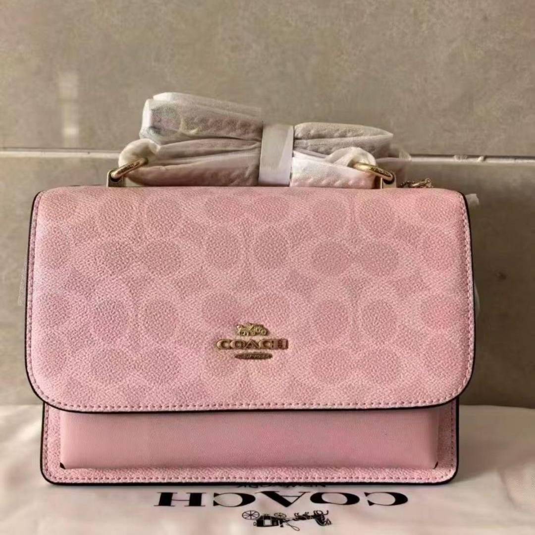 Coacch Klare Pink Mono Highend ShoulderBag With OriginalBox & DusTCover Metal Tag