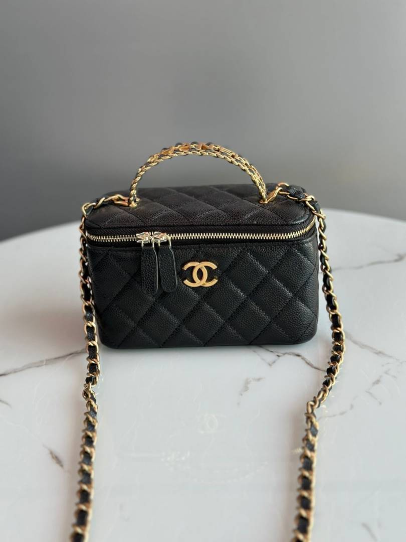 Chennel_Top_Handle_Vanity_Bag_With_OriginalBox