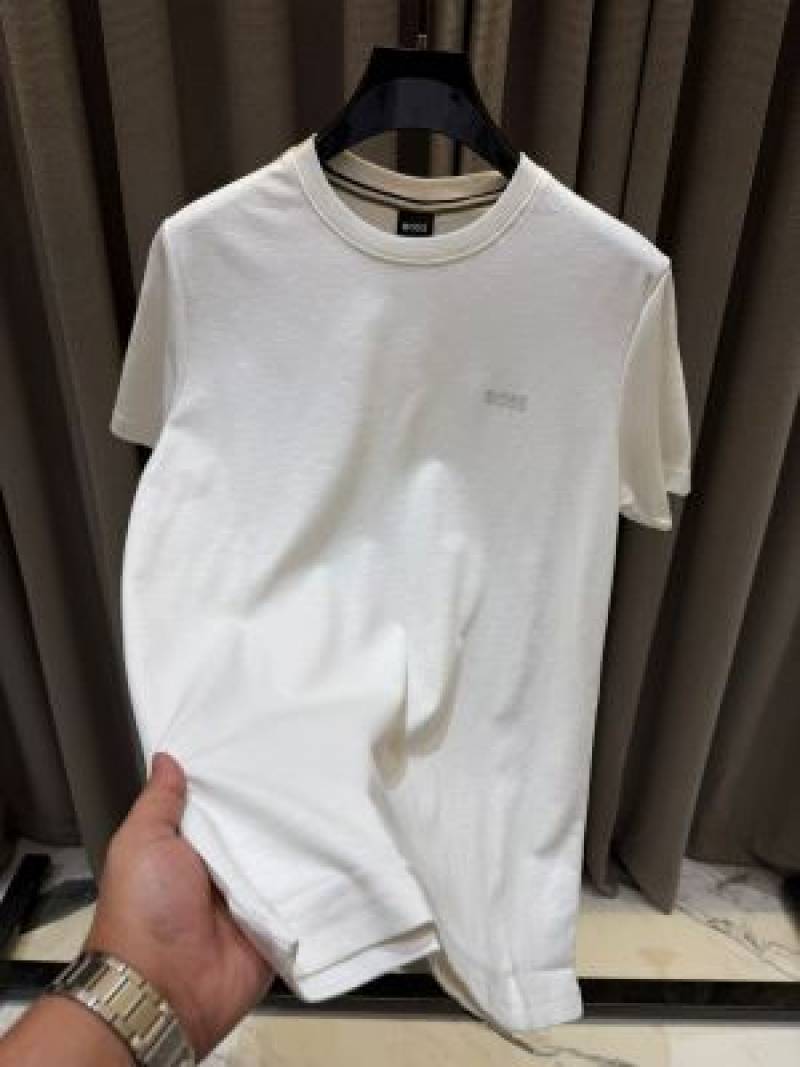 Boss Chest Logo Round Neck T-shirt White