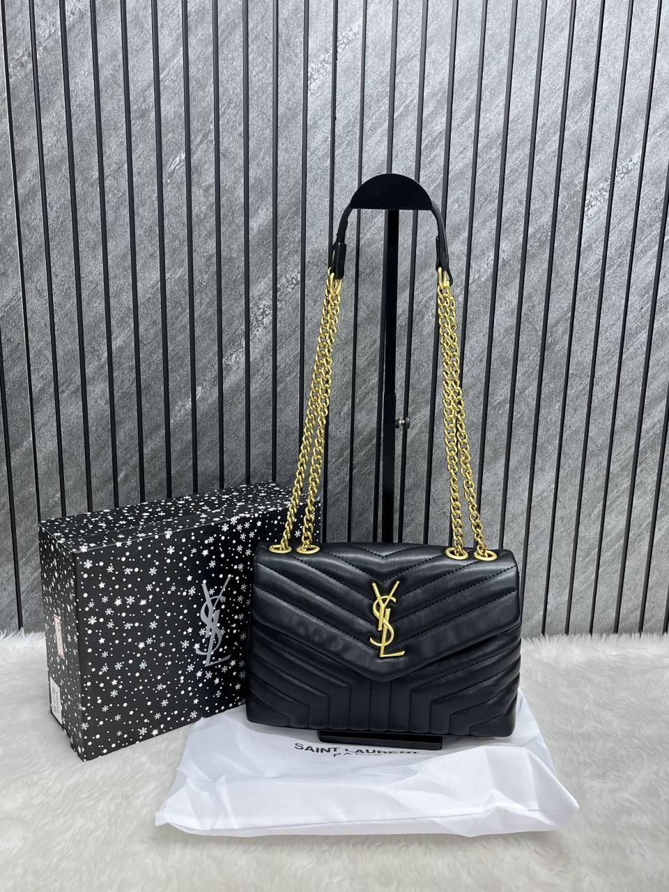 Ysl Lou Lou Soft Medium Shoulder Bag With Original Box & Dust Cover Packing