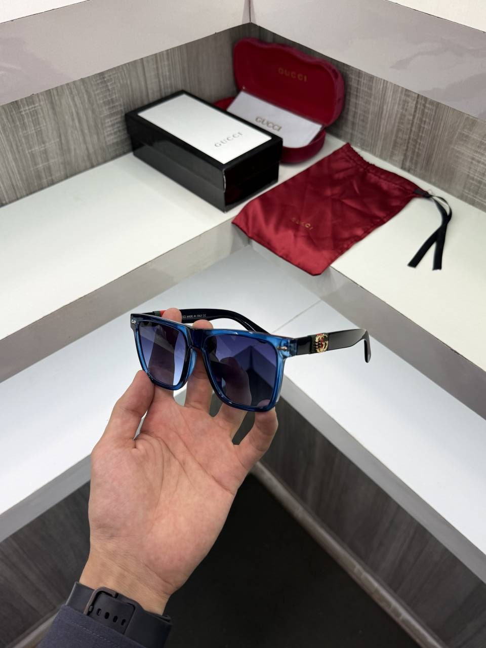 Guchi 1390 Premium sunglass (Blue)
