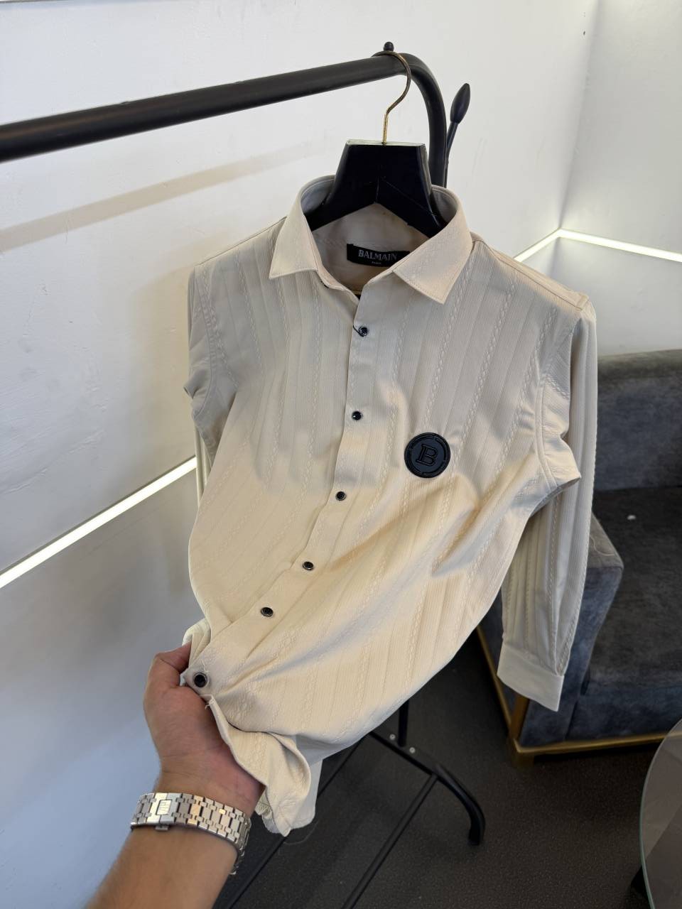 Balman knitted design high quality imported shirt proper box packing beige