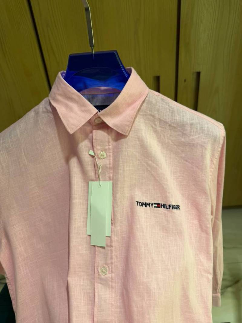 TOM-Y HILFIGER IMPORTED STORE ARTICLE SHIRT LINEN FABRIC