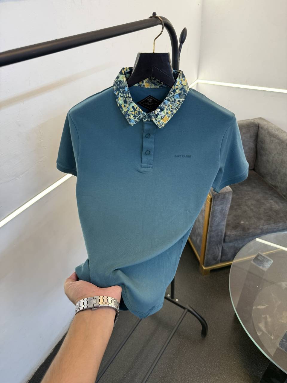 Rarerabbit classic imported polo tshirt c green