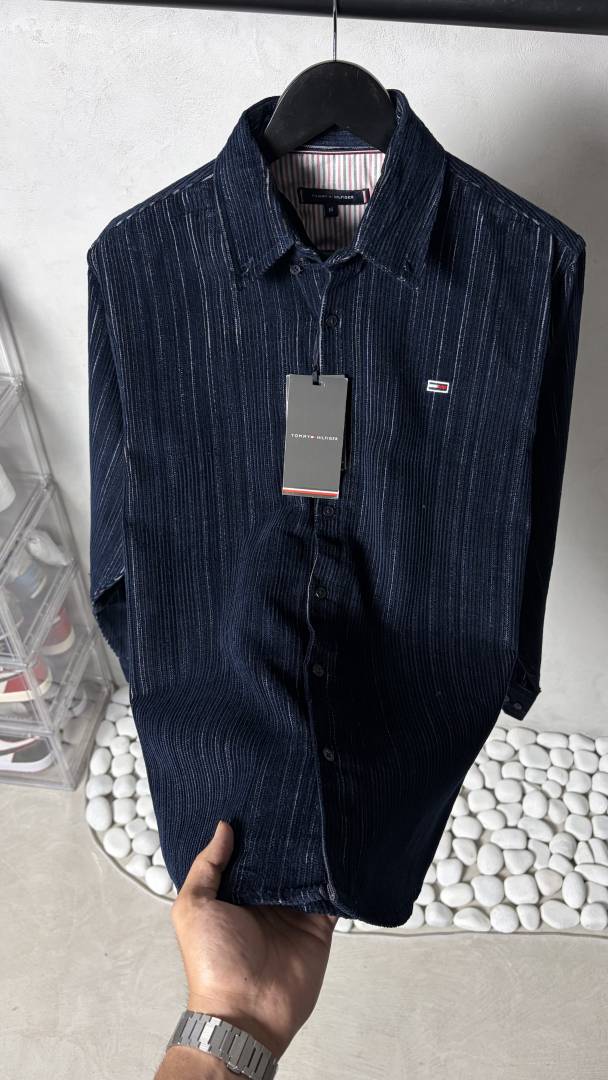 Tommy Hilfigar Blue & White Striped Shirt 1021