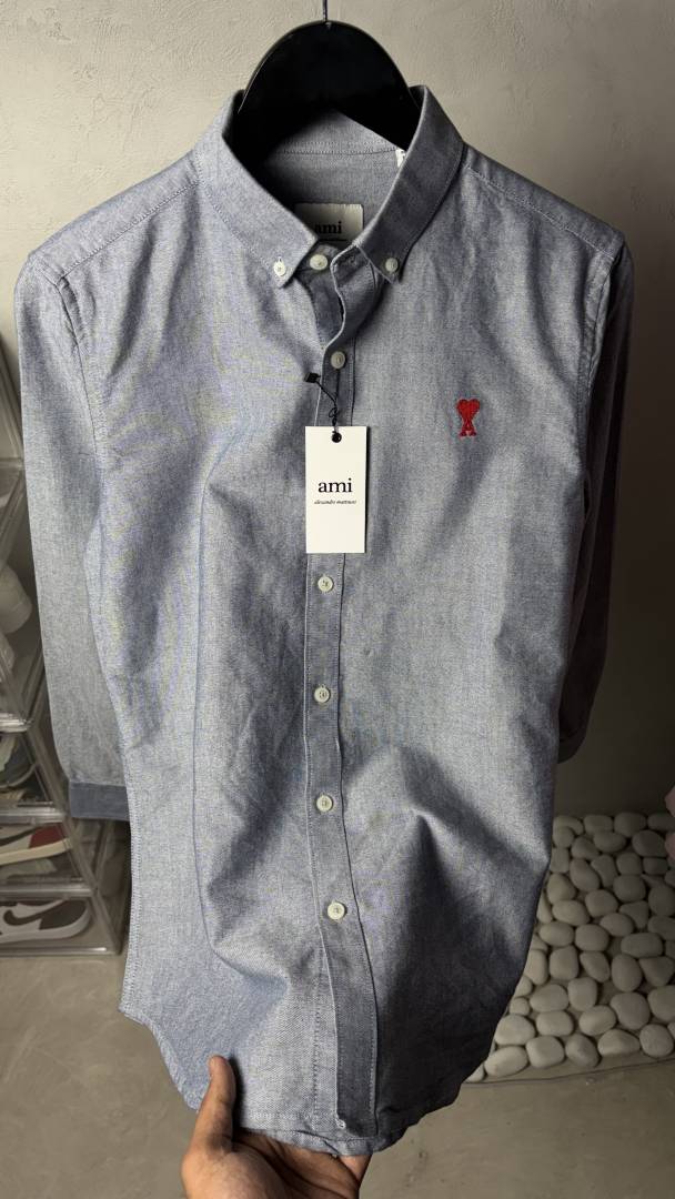 Ami Heart Logo Premium Oxford Shirts 1216
