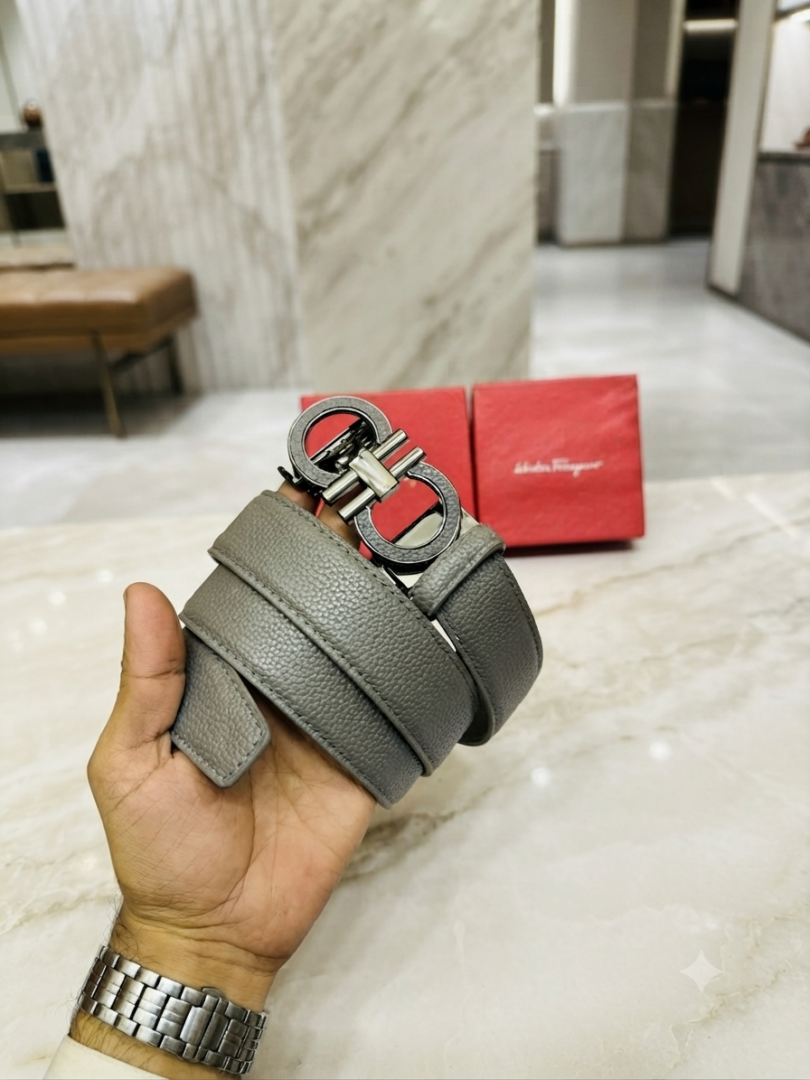 13 SF SALVATORE FERRAGAMMO GREY PREMIUM QUALITY BELT