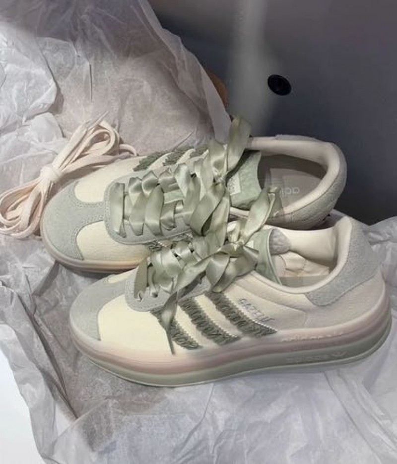 ADIDDAS GAZELLE BOLD HALO GREEN RUFFLE WOMEN