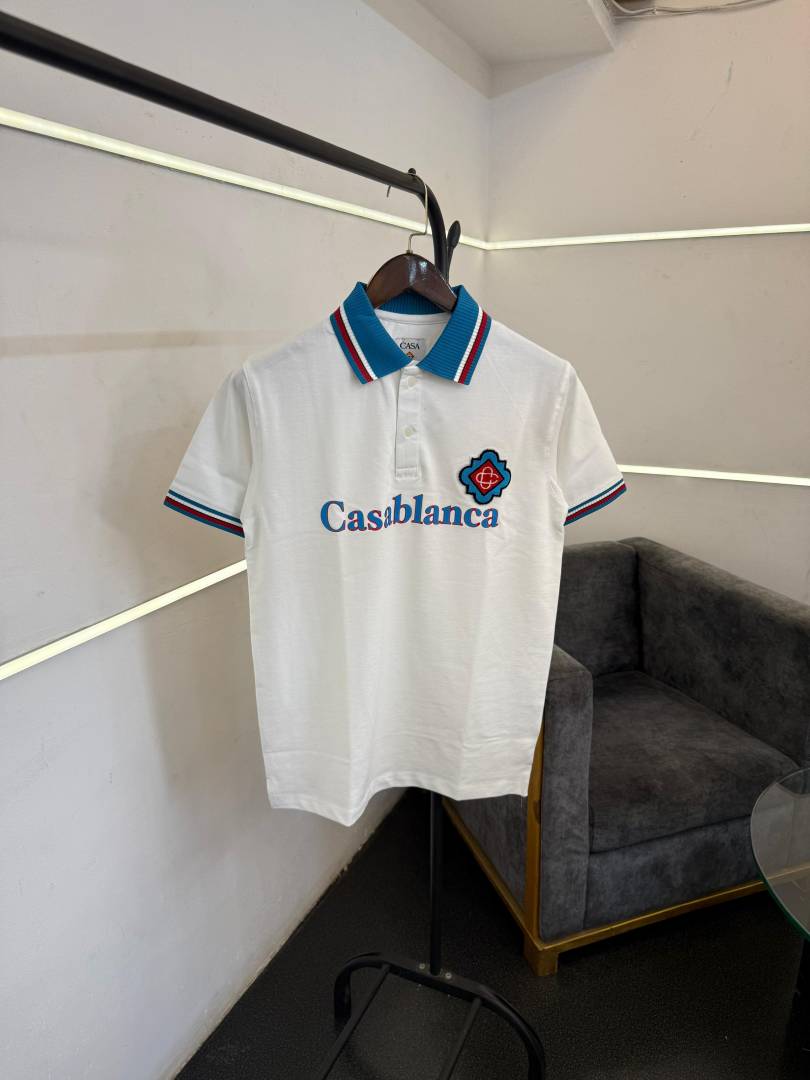 Casablanca imported box pack polo Tshirt White