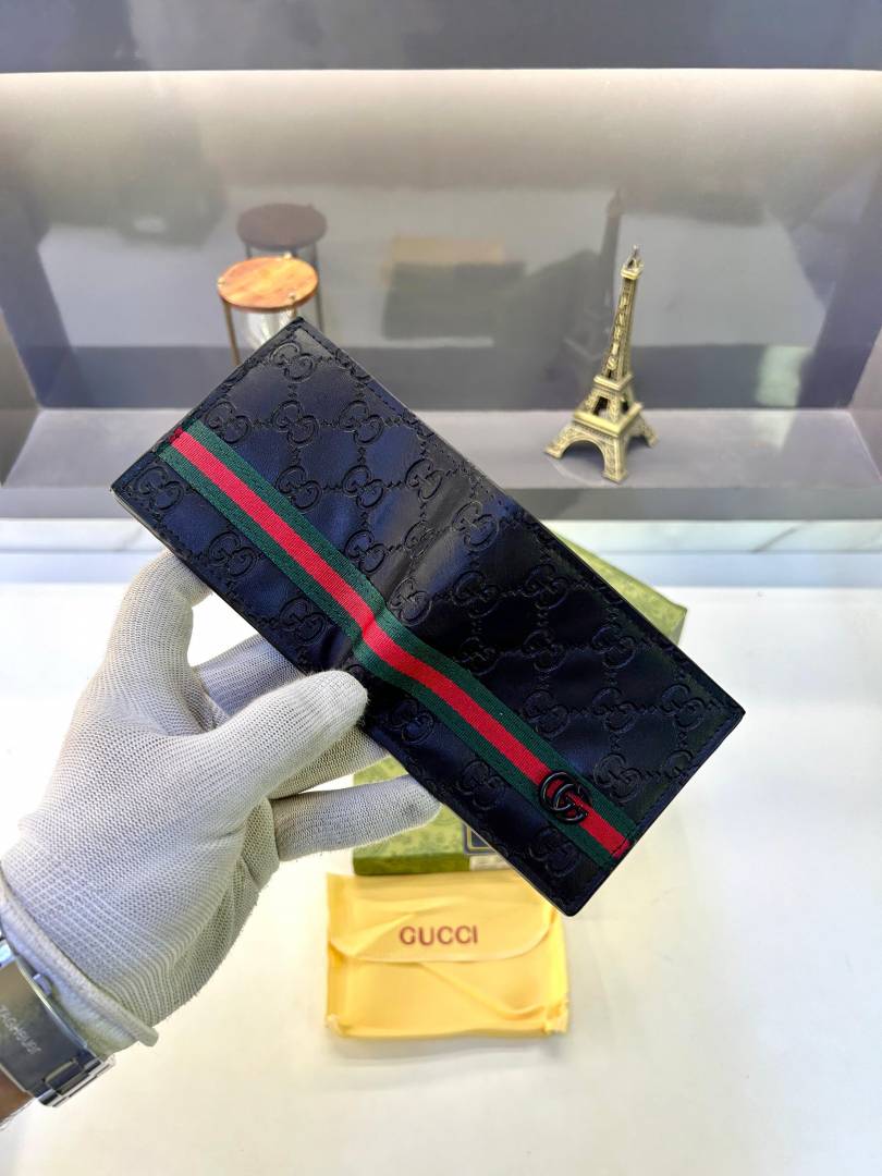 Gucc_ Black Premium Quality Wallet Fa 637