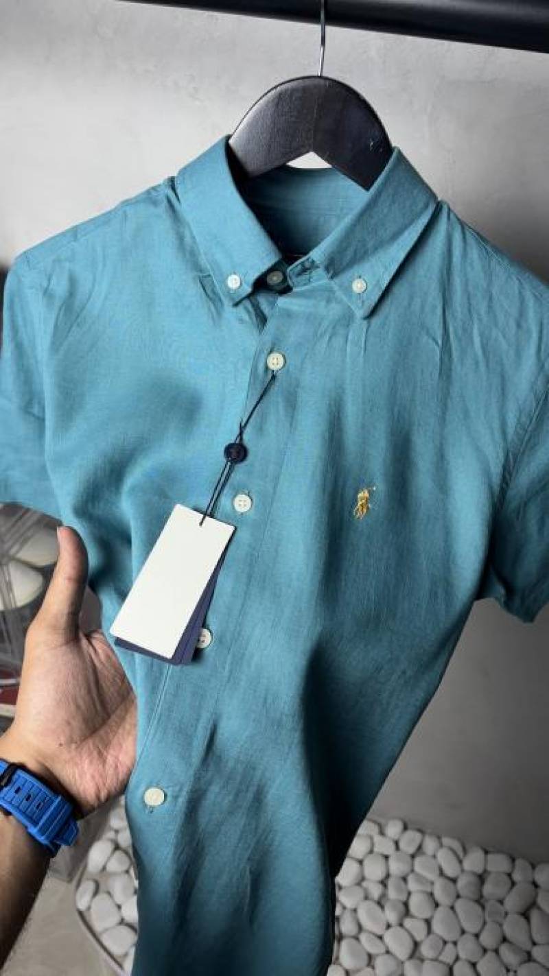 Ralph Laure_n RL Premium Half Sleeves Linen Shirt 2221