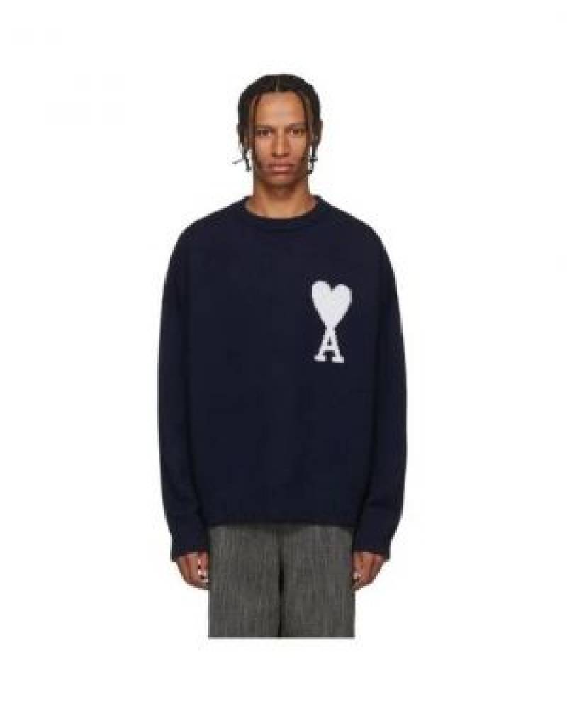 Ami Paris imported sweatshirt Navy