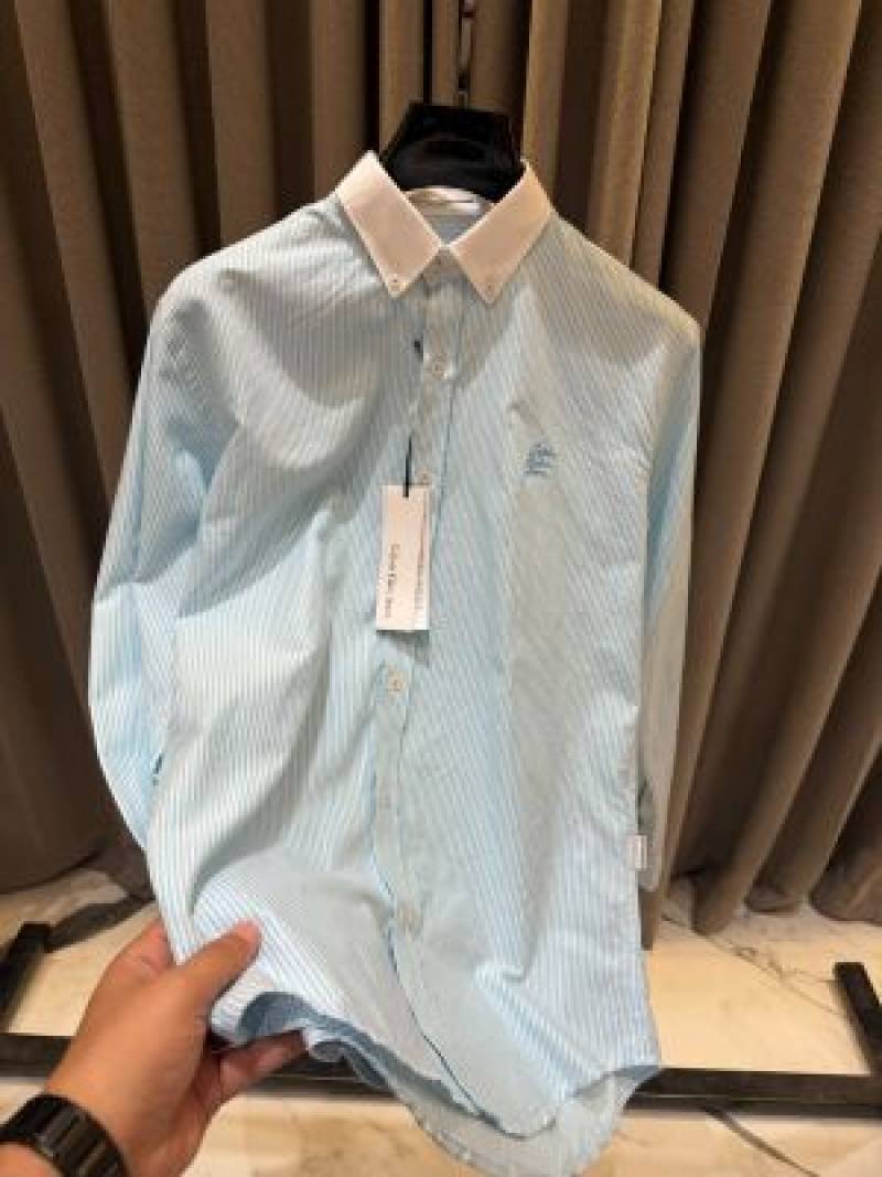 Calvin Klei Chest Logo Full Sleeves Shirt Sky Blue