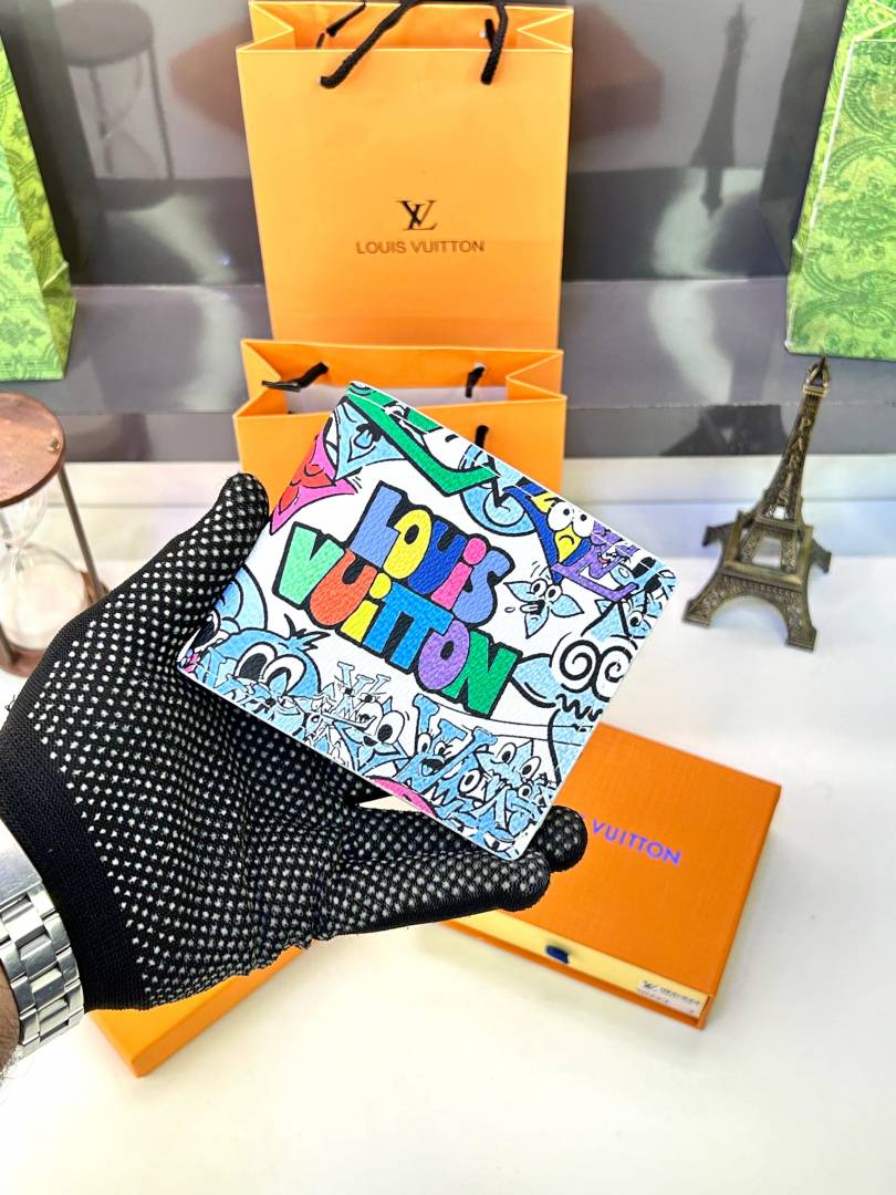 Loius Vutton Printed White Wallet Fa 40