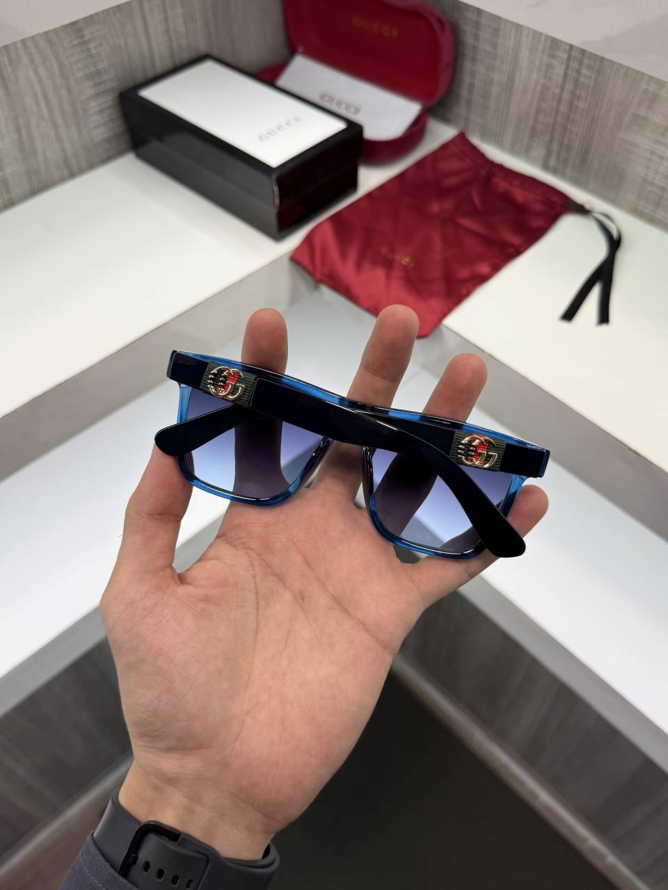 Guchi 1390 Premium sunglass (Blue)