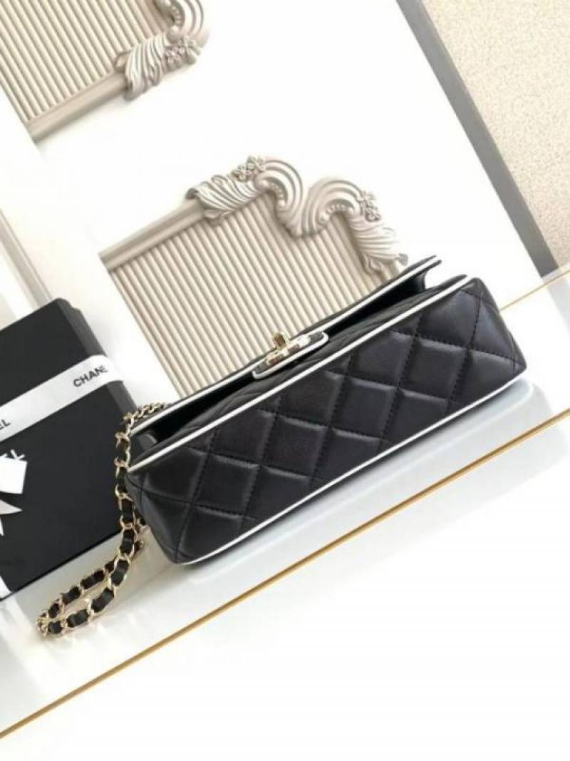 Channel Pearl Classic Panda Flap Shoulder Bag With OG Box & Dust Bag (Black - 1201)