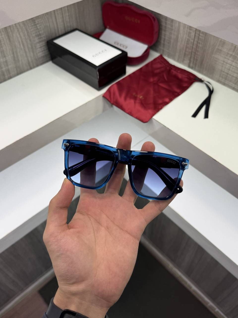 Guchi 1390 Premium sunglass (Blue)