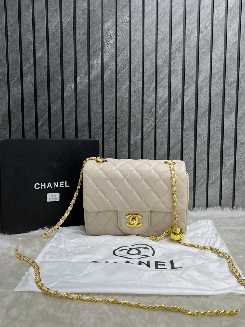 Chennel_Beige_Mini_Flap_Crossbody_Bag_With_OriginalBox_DustCover