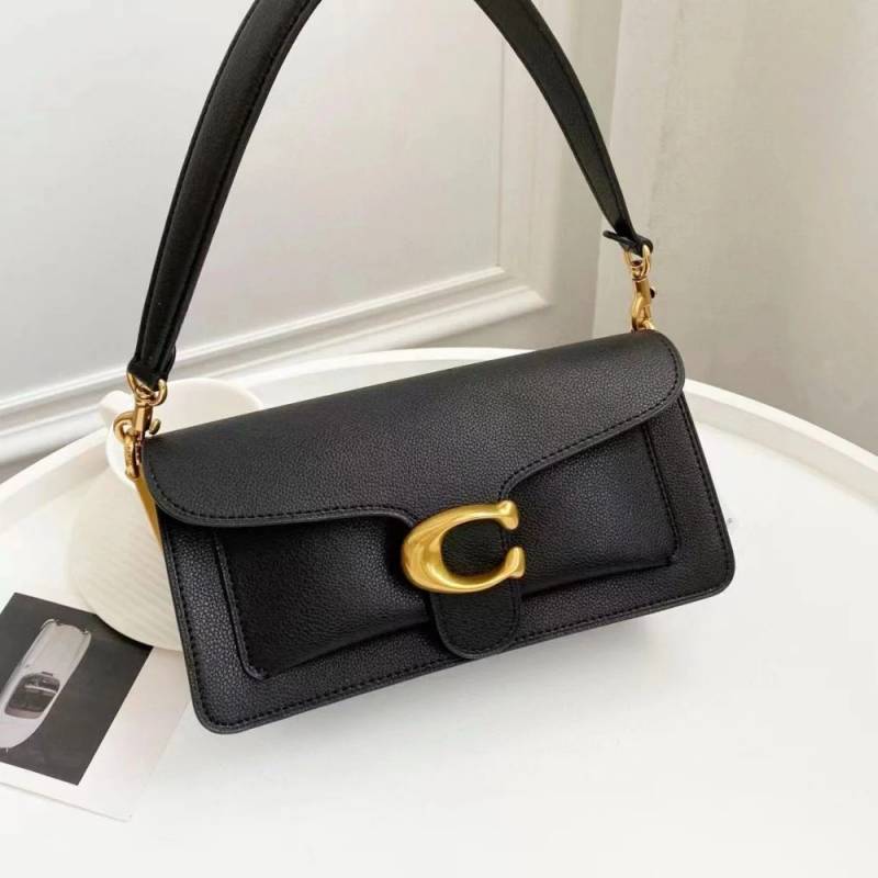 Coaach Tabby 26 Exclusive Quality Shoulder Bag With OG Box & Dust Bag & 2 Belts (Black - 1203)