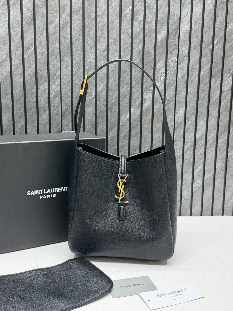 Ysl Saint Laurent Le 5 A 7 Hobo Shoulder Bag With Original Box & Dust Cover