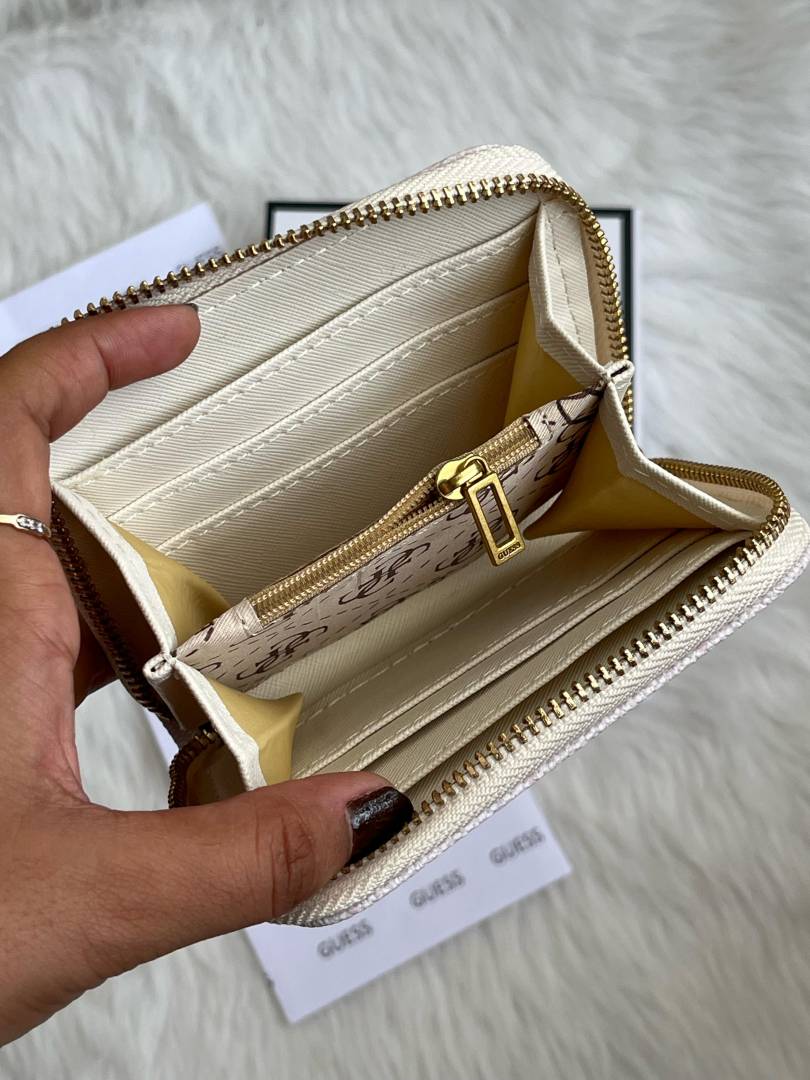 Guess 001 Light Purple Mini Wallet With Original Box Dust Cover Card Premium Packaging