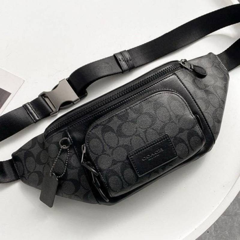 Coach Track Belt Bag Unisex WaistBag With DustCover