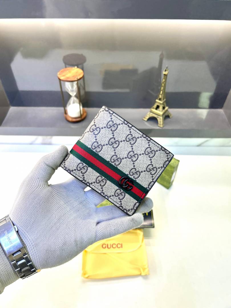 Guchi Light Brown Premium Quality Wallet Fa 639
