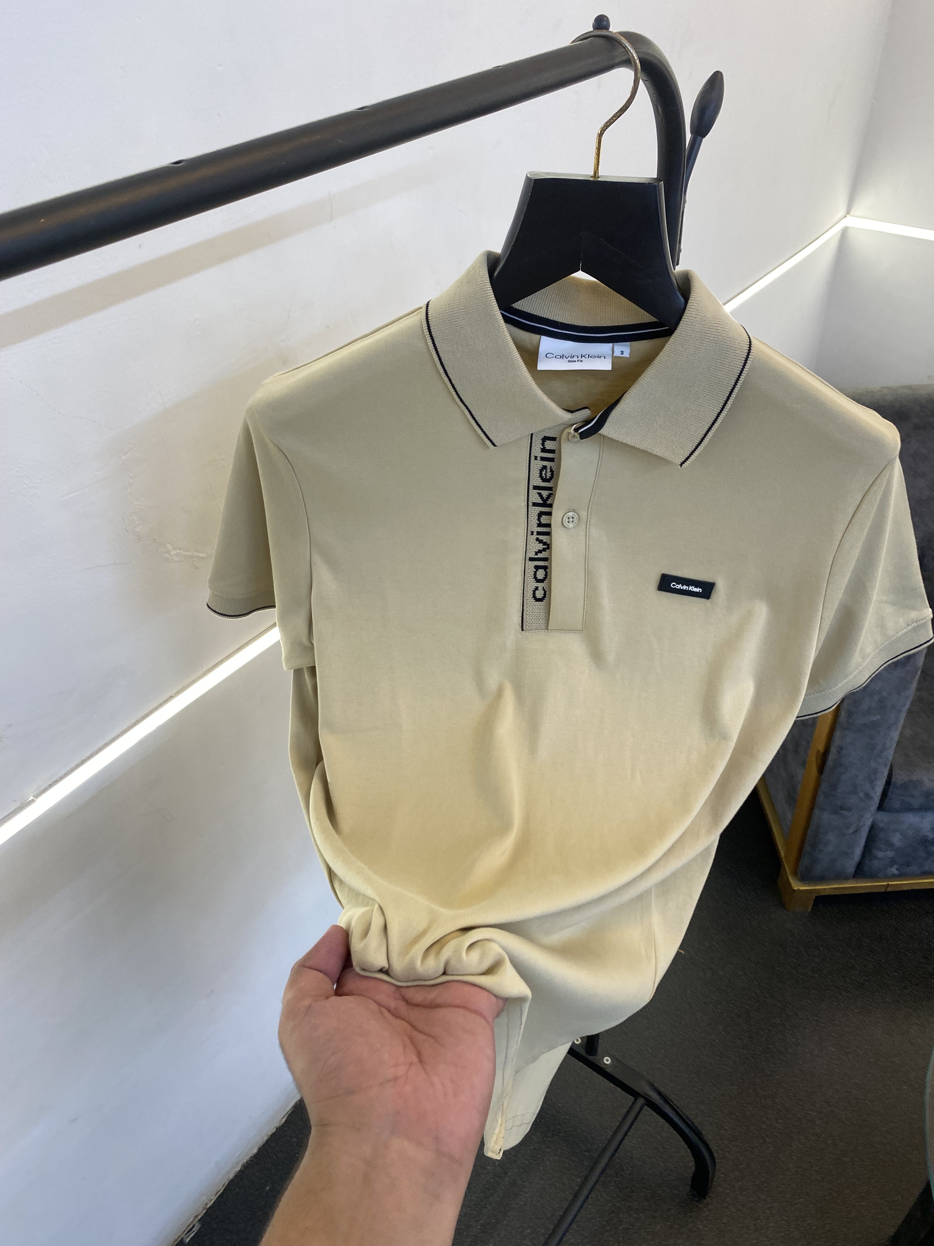 Calvin kline imported polo tshirt beige