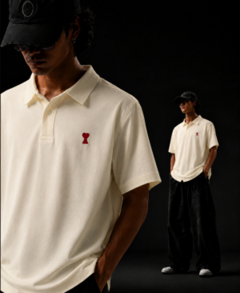 AMI PARIS IMPORTED STORE ARTICxLE POLO T-SHIRT