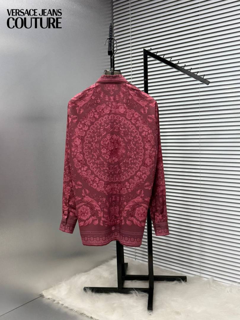 Versace Bandana Couture Box Pack Full Sleeves Shirt Maroon