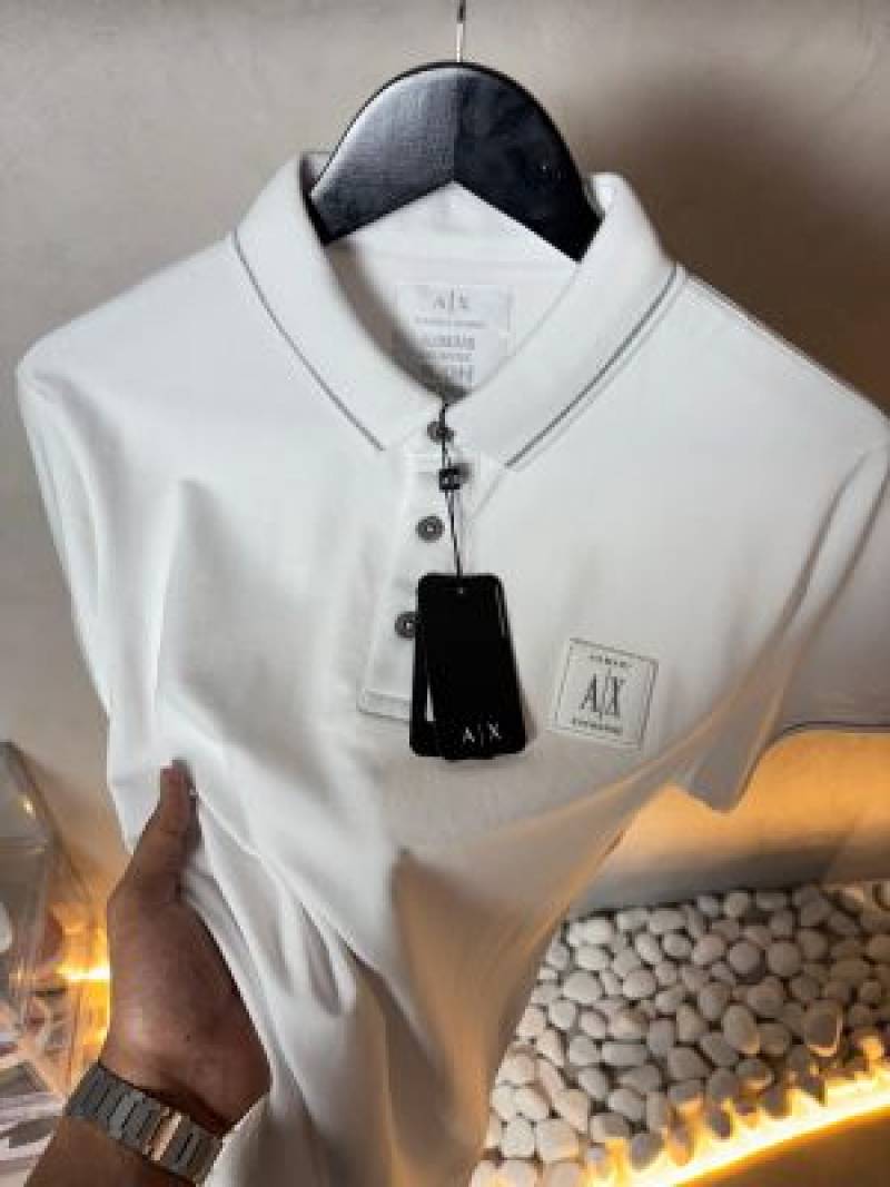 Armaani Exchange Classic Polo White 1075 Sale offer VS1000