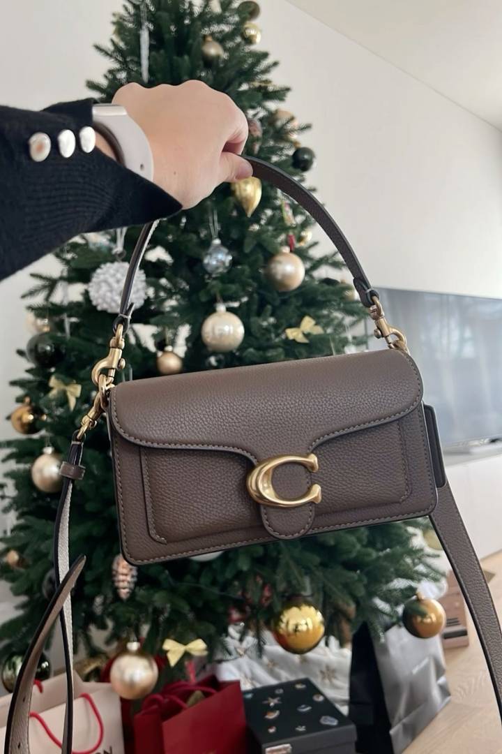 Coacch Tabby 26 Coffee Shoulder Crossbody Bag With Original Box 2 Belt (Short Long)