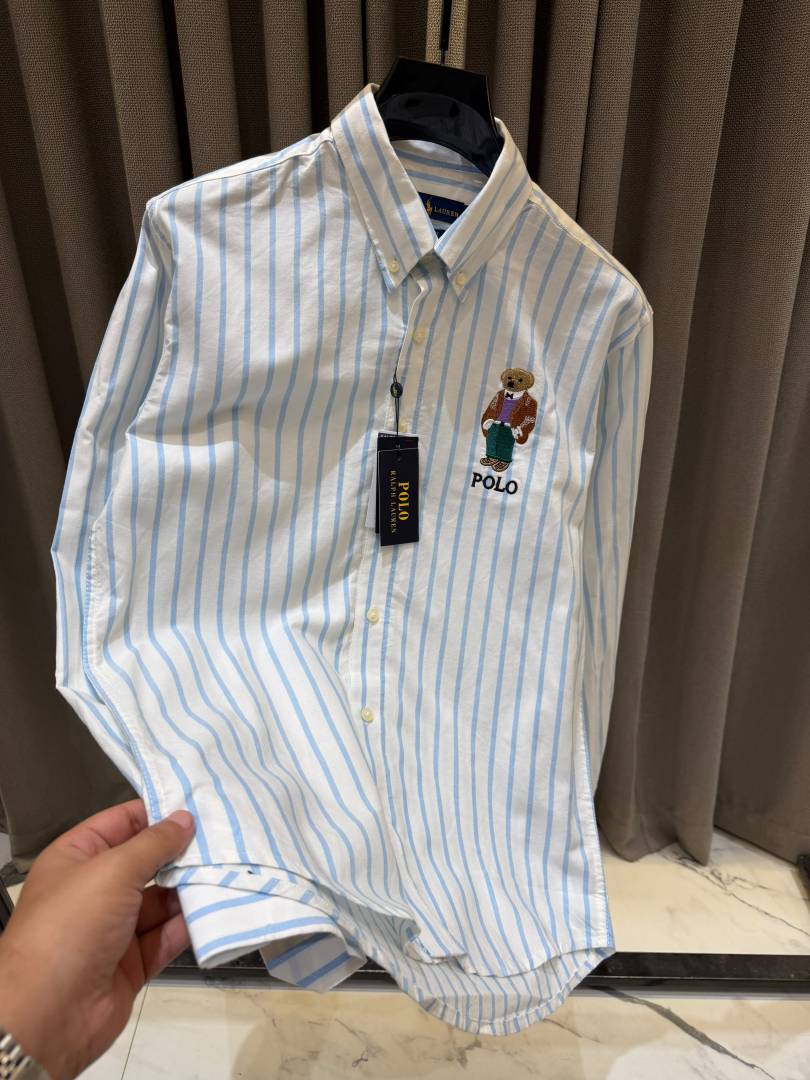 Ralph Lauren Chest Teddy Full Sleeves Shirt Sky