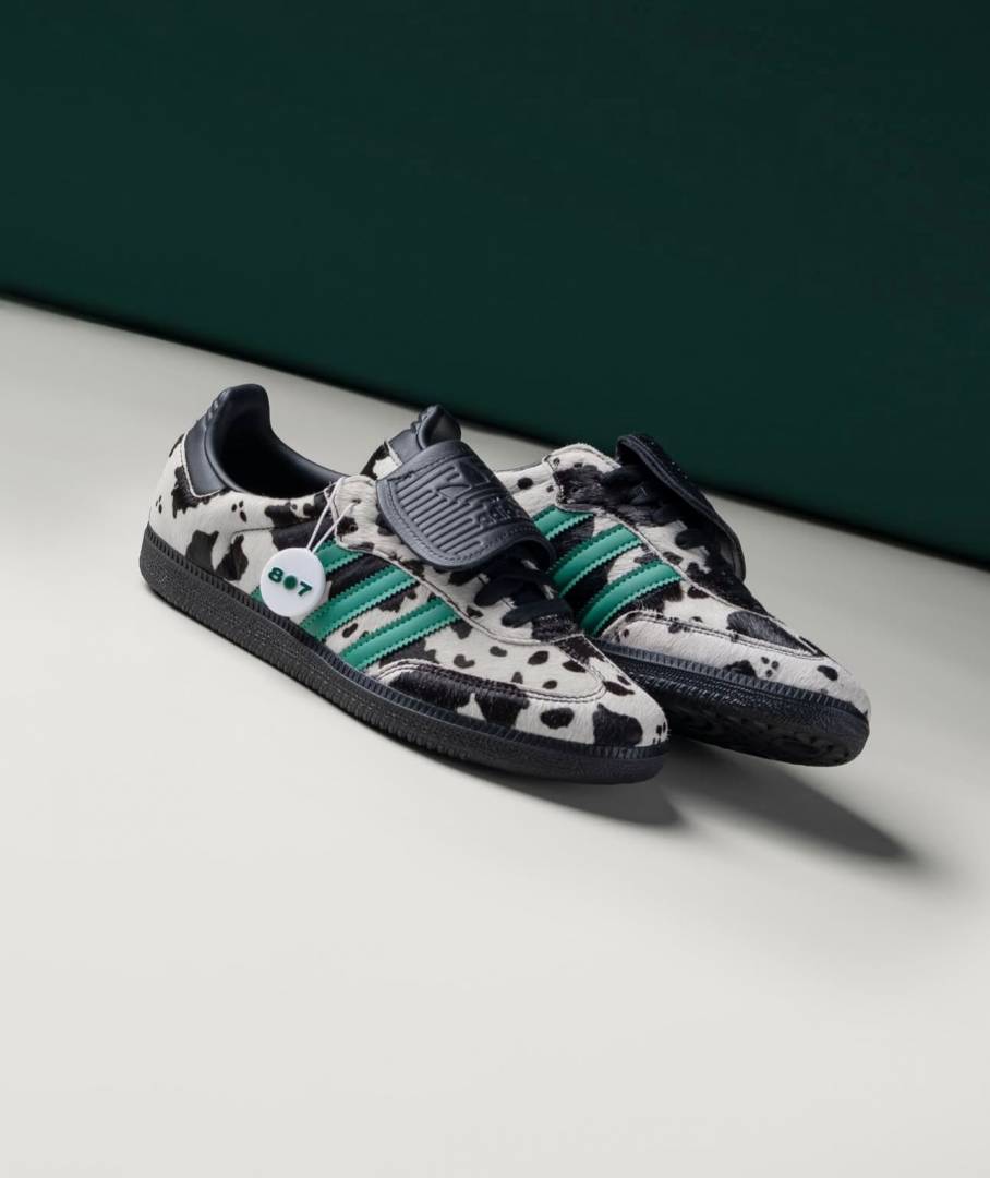 ADIDDAS SAMBA LT COW PRINT BLACK WHITE