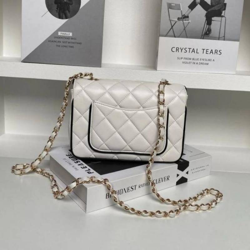 Channel Pearl Classic Panda Flap Shoulder Bag With OG Box & Dust Bag (White - 1202)
