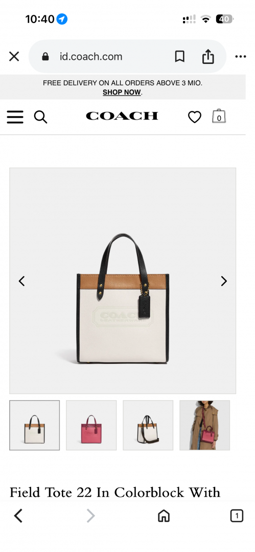 Coacch_Field_Tote_22_With_OriginalBox_DustCover