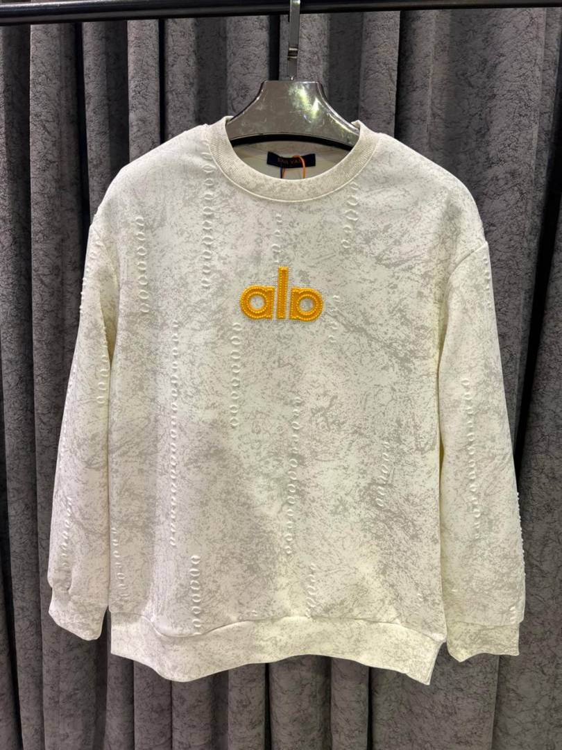 Alo IMPORTED SWEATSHIRT STORE ARTICLE WHITE AND GREY
