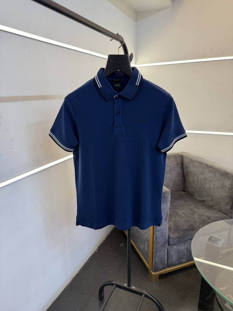 Hugo bos imported polo tshirt ink blue sale
