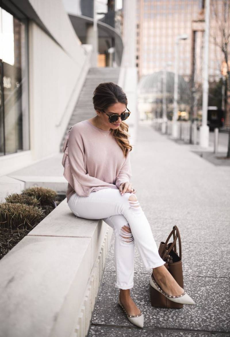 Valentyno_Rockstud_Patent_White_Ballerina_Flats_For_Women_With_Original_Box_And_Carry_Bag