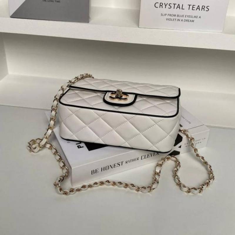 Channel Pearl Classic Panda Flap Shoulder Bag With OG Box & Dust Bag (White - 1202)