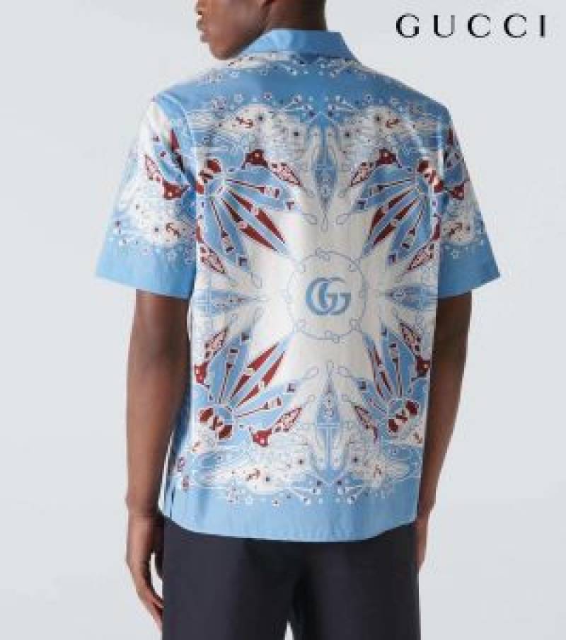 Gucci Premium Blue Shaded Imported Shirt