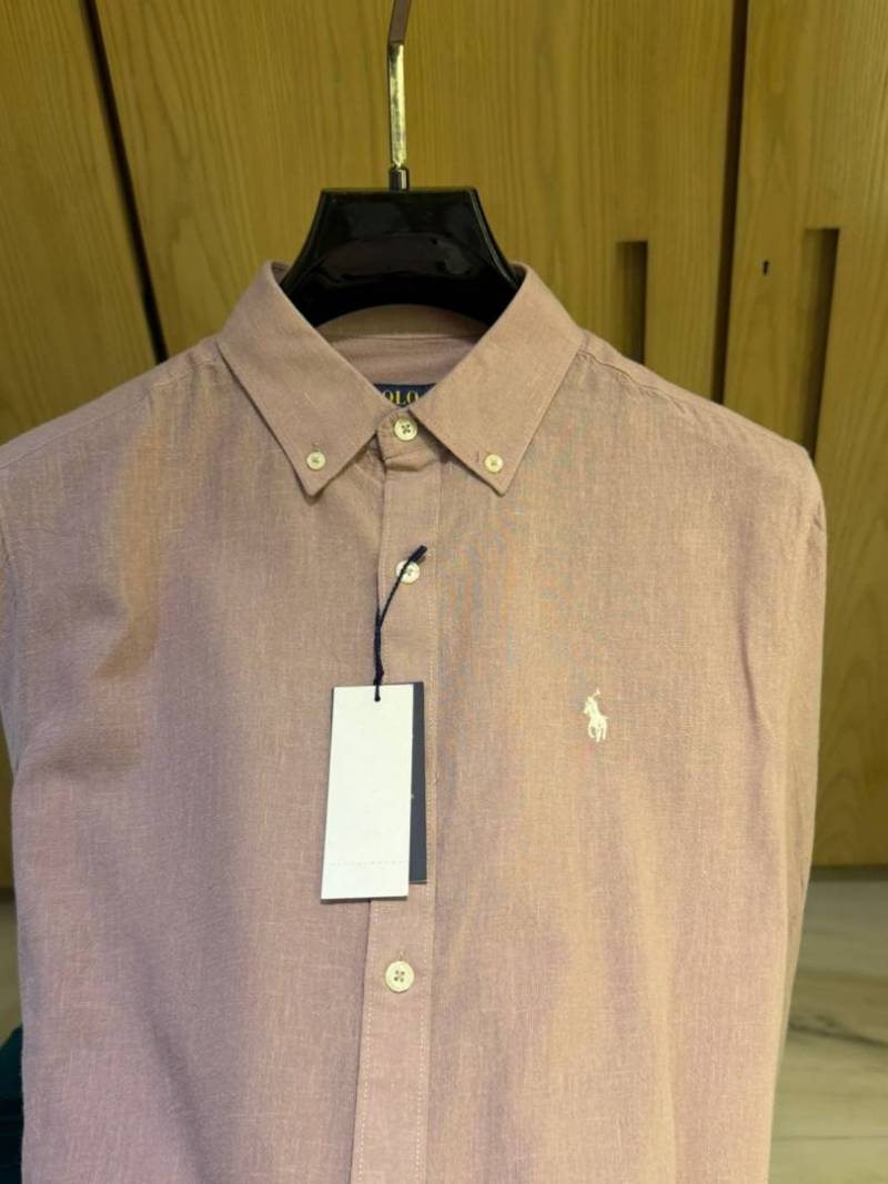 RALPx-H L-AUREN P-OLO IMPORTED STORE ARTICLE SHIRT linen fabric