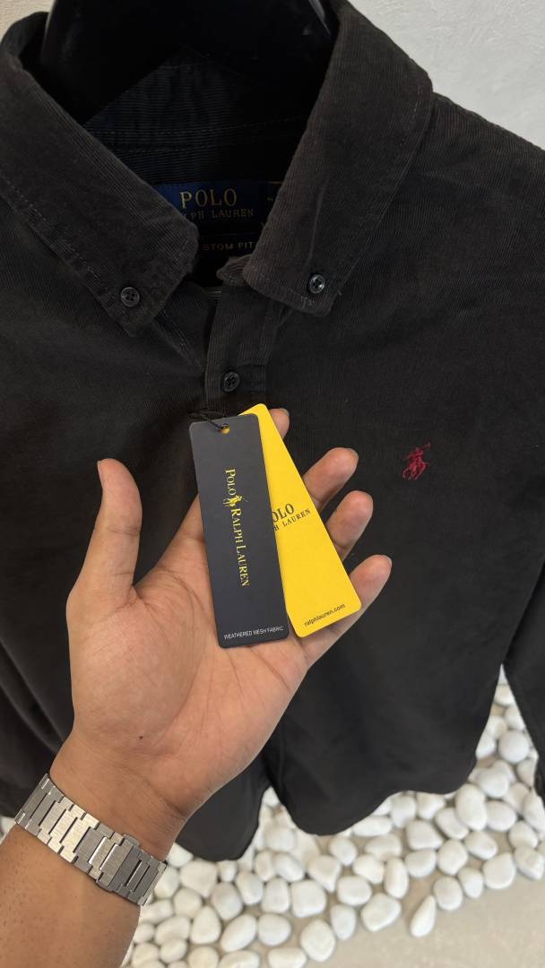 Ralph Lauren Polo Black Corduroy Shirt 1020
