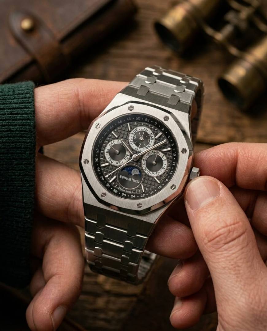 Audemars_Piguer Royal Oak Calendar Automatic silver Black