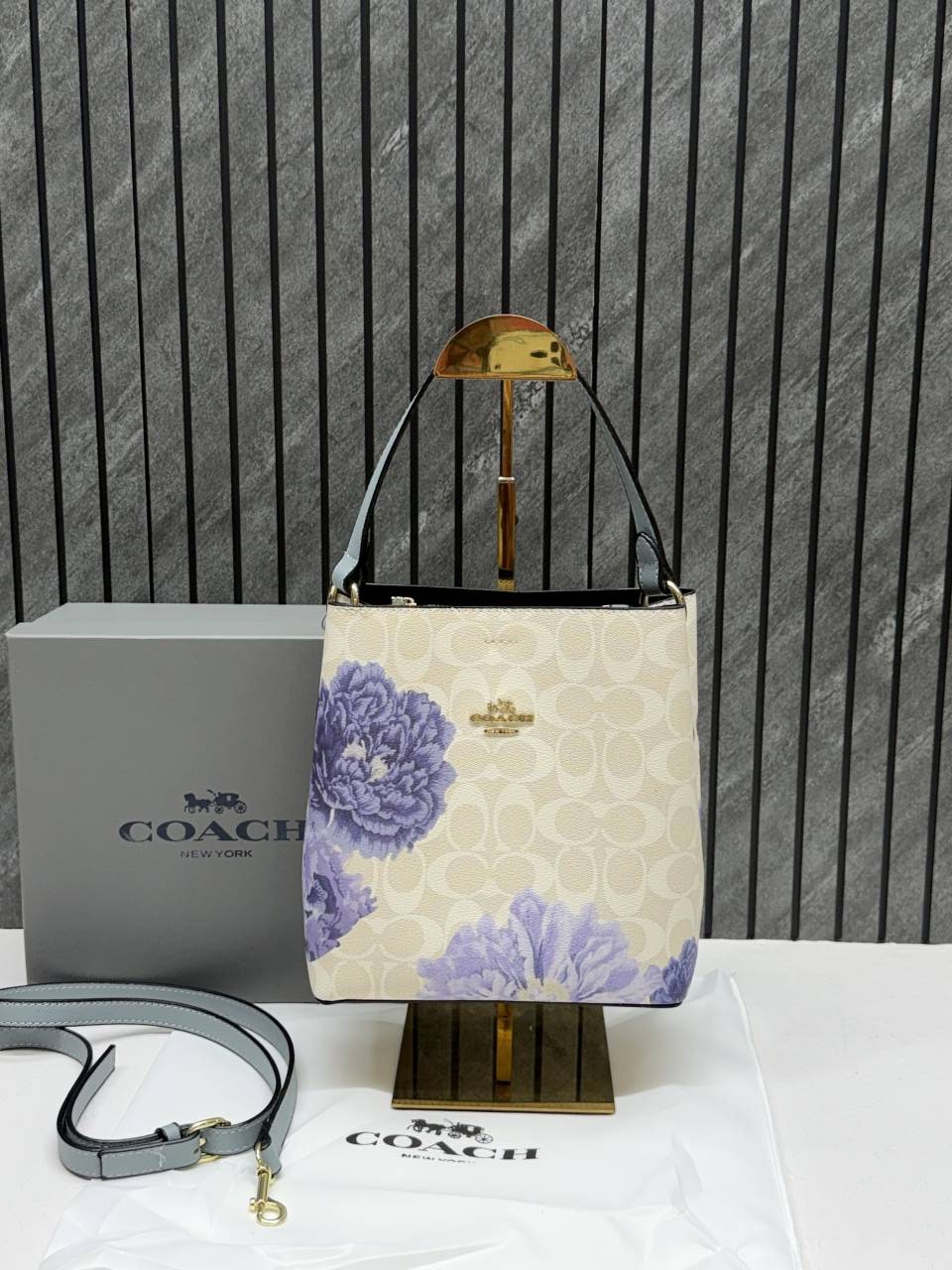 Coacch Bucket Floral Print With Original Box & DustCover