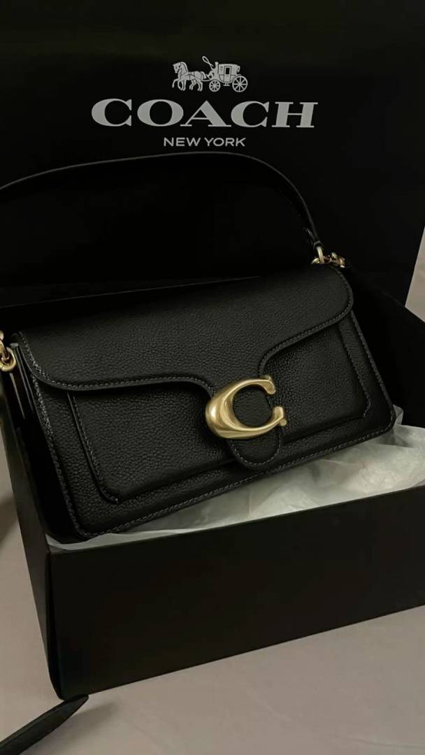 Coacch CB Tabby 20 Black-Gold Highend With Original Packing & Branding Inside Flap