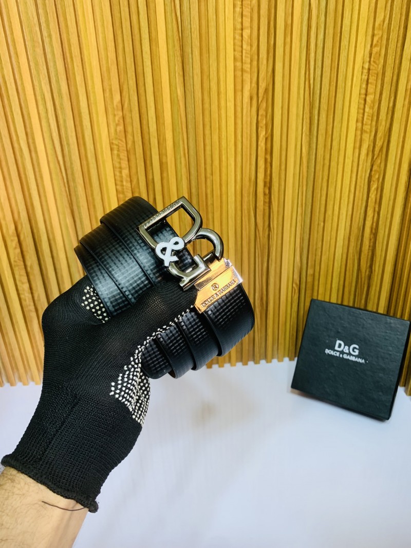 11 D&G DOLCHE GABANA BLACK PREMIUM QUALITY REVERSIBLE BELT WITH BOX