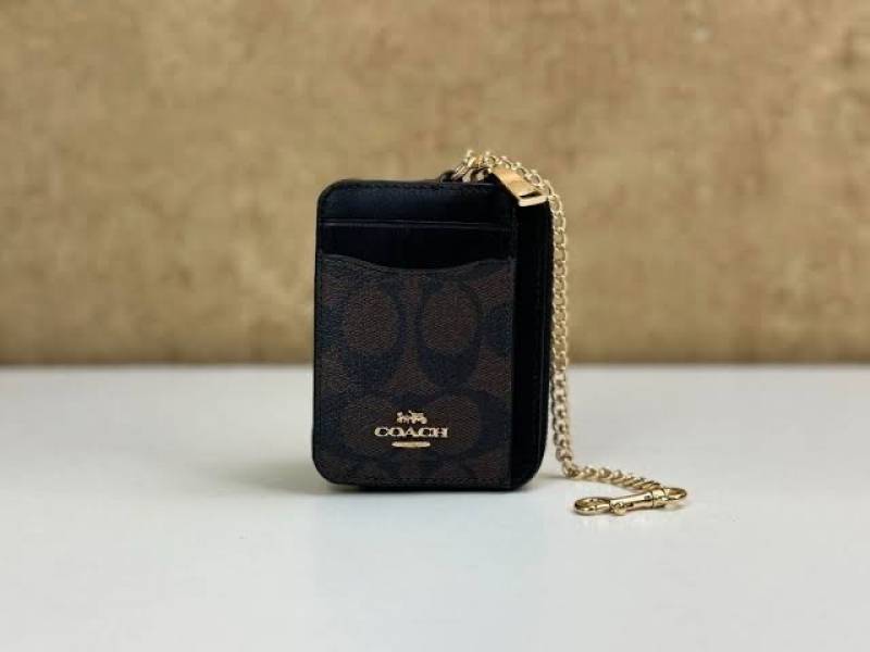 Coacch_CC-3_Zip_Card_Case_Mini_Wallet_With_Original_Box