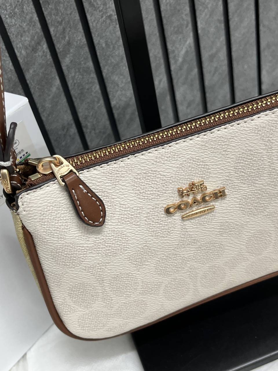 Coacch Nolita Br-White-Mono With Original Box DustCover & Pearl charm